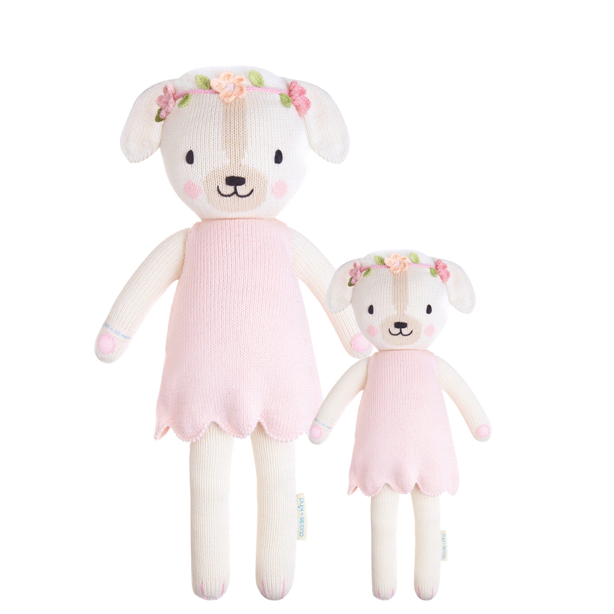 Cuddle + Kind Charlotte the Dog - Handmade Knit Doll for Kids | Perfect Gift for Birthdays, Christmas & Cuddle Time | Soft & Safe Plush Toy for Babies & Toddlers