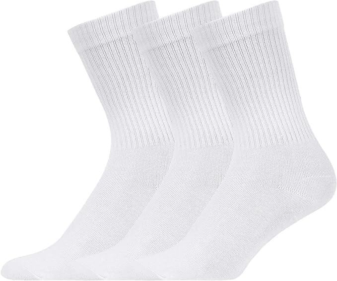CHAAL® 3-Pack Men's Athletic Socks - Moisture-Wicking Cotton Workout Socks for Running, Hiking & Outdoor Sports - Breathable & Cushioned (UK 6-11) - Perfect for Gym, Travel & Everyday Wear