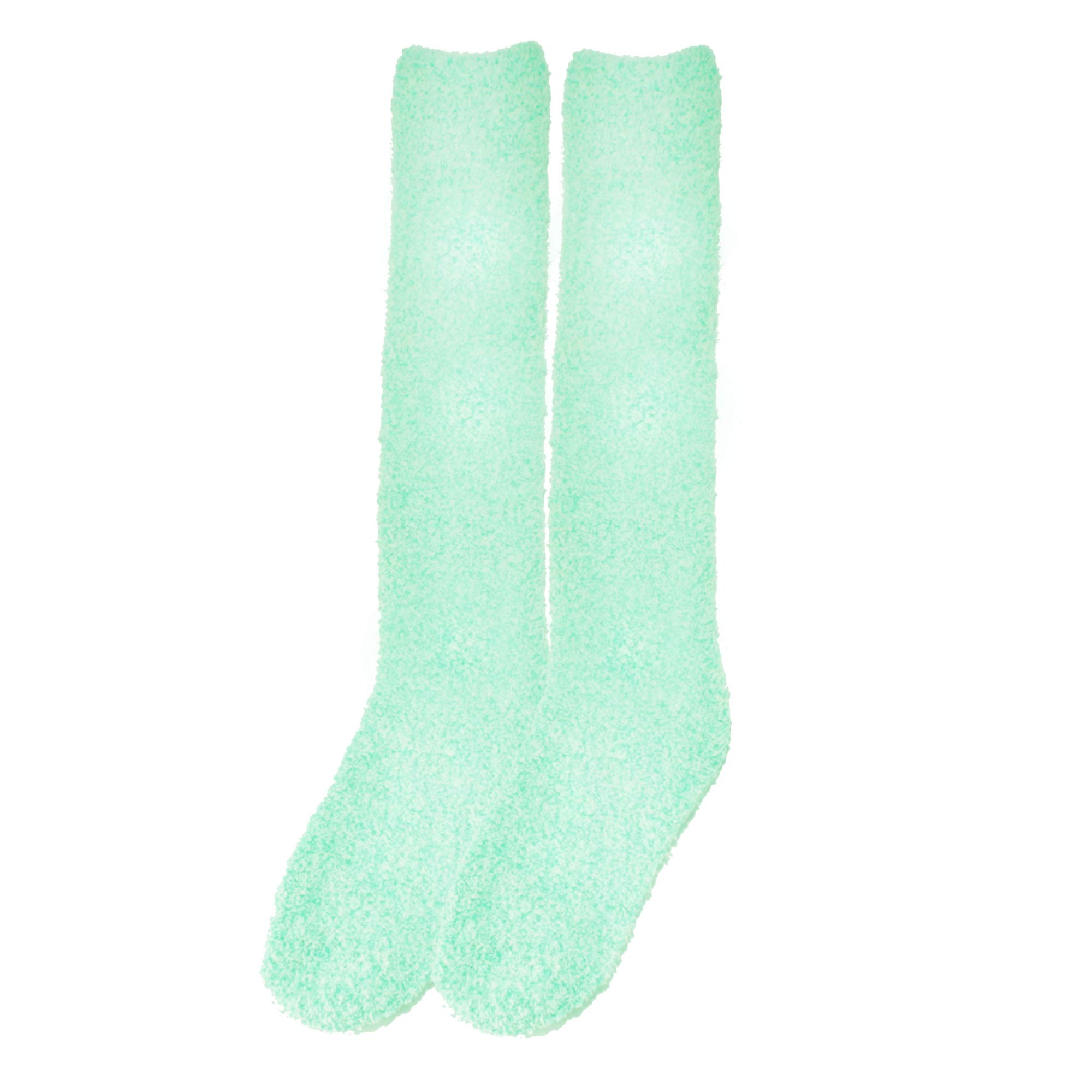 Women's Fuzzy Feather Soft Cozy Knee High Socks - Warm Winter Boot Socks for Women, Ultra Soft Plush Knit Socks for Cold Weather, Perfect for Boots, Lounging & Home Wear