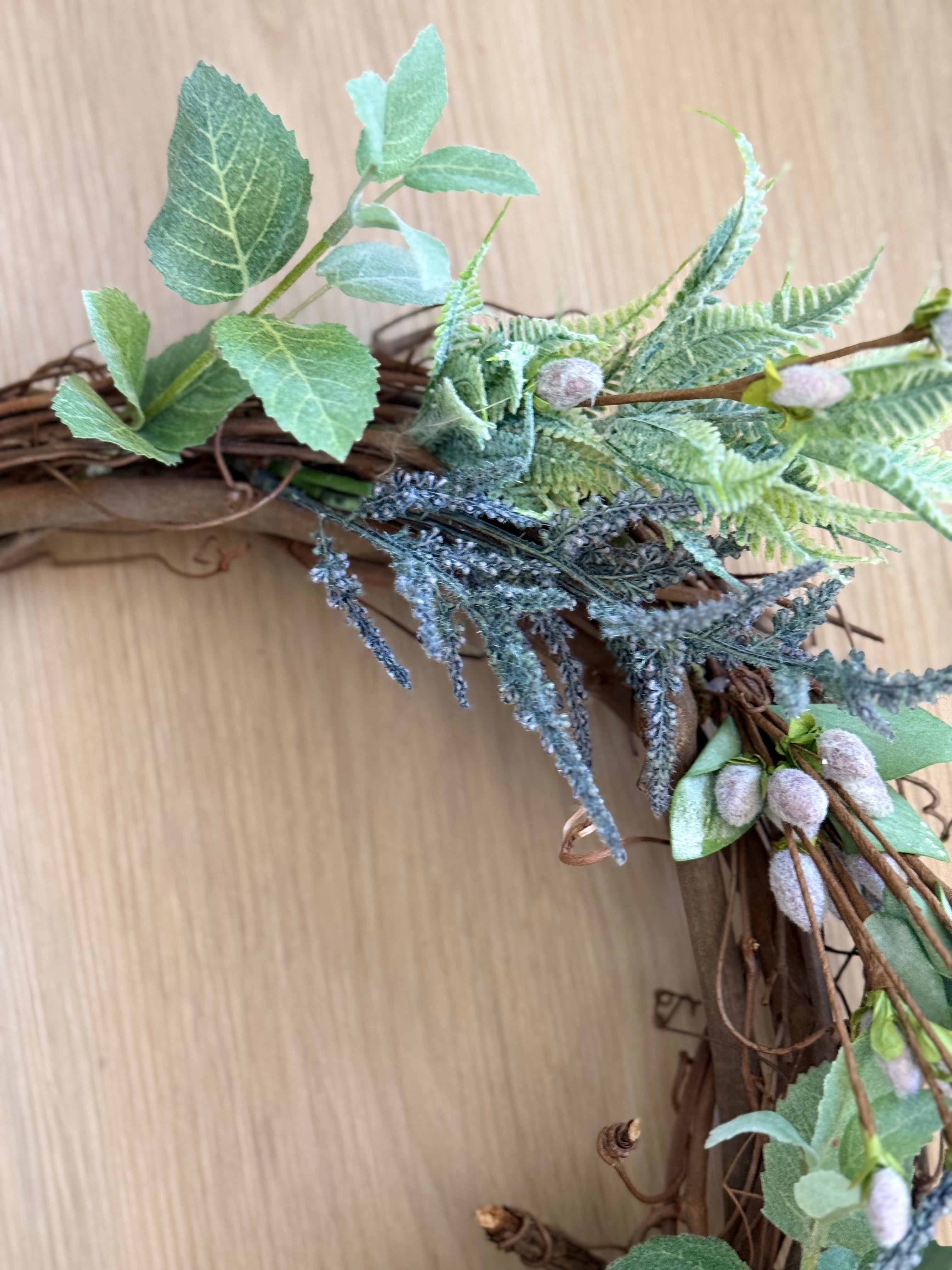 Frosted Twilight Wreath - Elegant Winter Holiday Door Decoration for Christmas, Thanksgiving & Home Decor