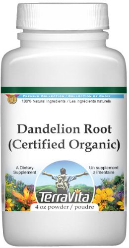 Organic Dandelion Root Powder - USDA Certified, 4 oz (ZIN: 517641) - Supports Digestion & Liver Health, Perfect for Herbal Teas & Detox Smoothies