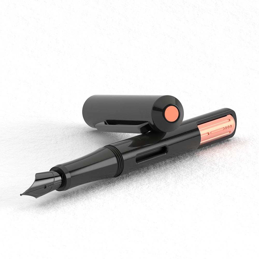 Endless x Cult Pens Captiva Stealth Fountain Pen - Premium Orange Ink Fountain Pen for Writing & Calligraphy - Perfect for Office, Journaling & Gift Giving