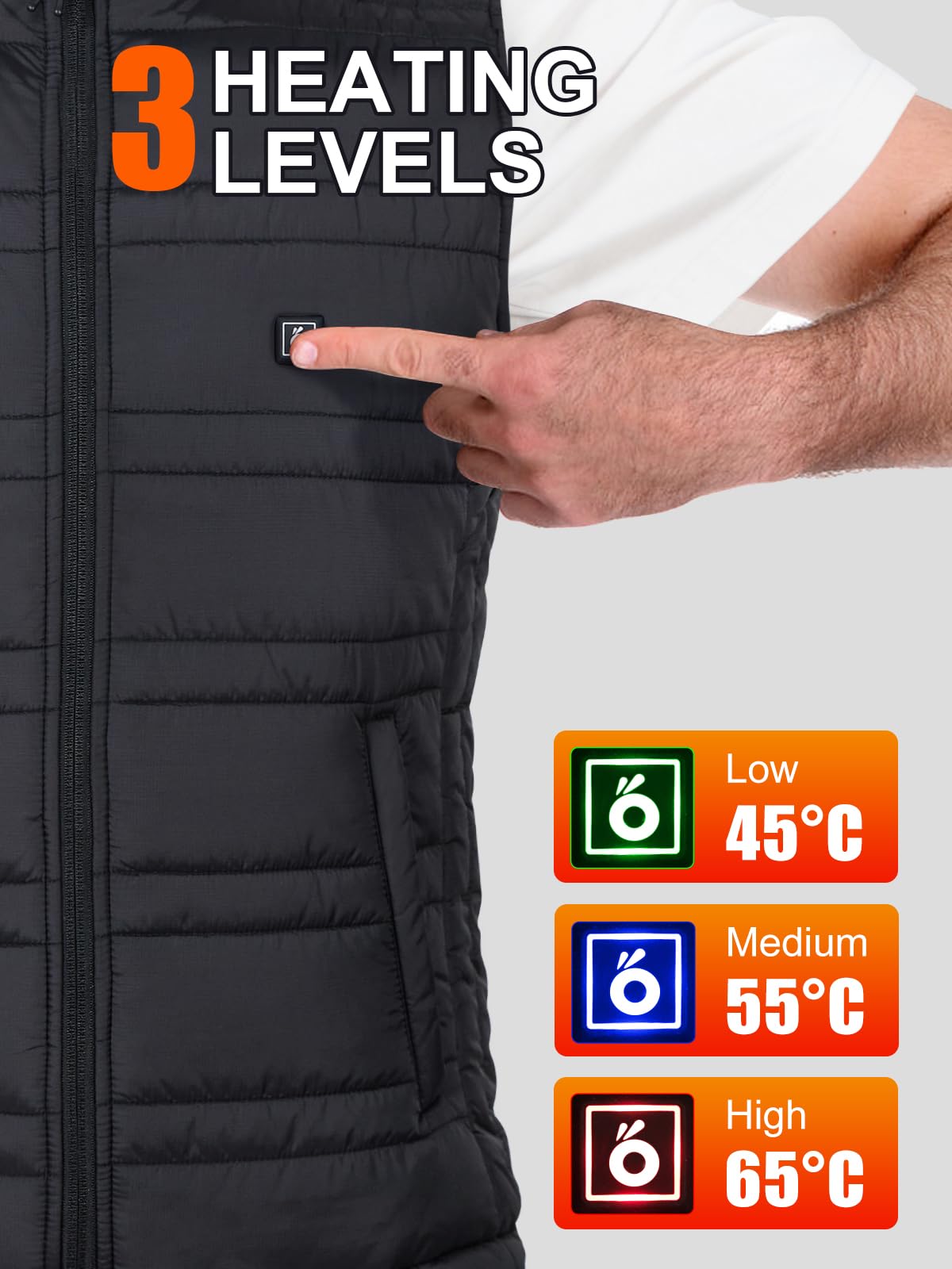 Rechargeable Heated Vest for Men & Women - Battery-Powered Winter Jacket with USB Heating - Perfect for Outdoor Work, Hiking & Cold Weather Activities