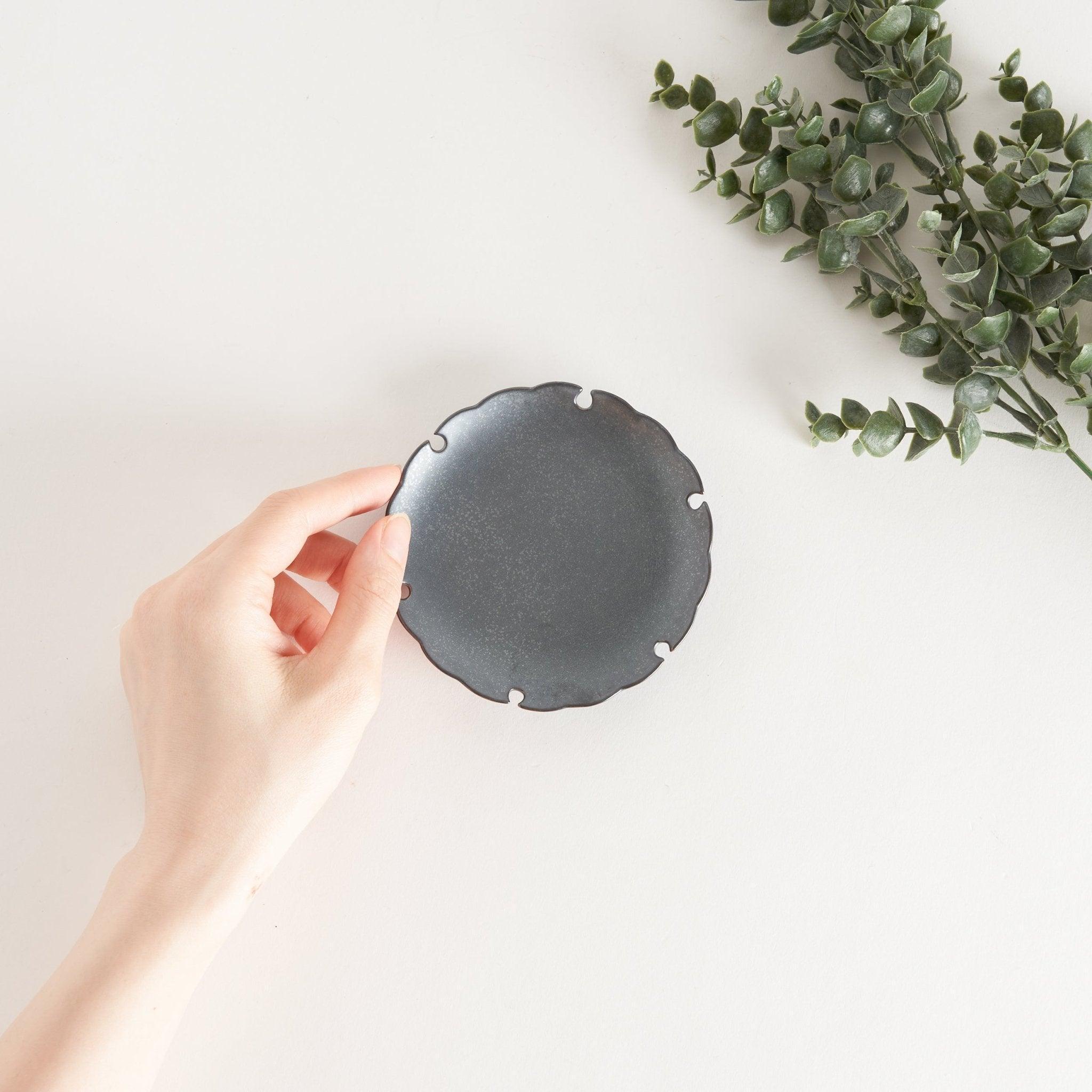 Snowflake Sauce Dish - Small Ceramic Condiment Bowl for Soy Sauce, Dipping, and Salad Dressing - Perfect for Sushi, Appetizers, and Party Serving