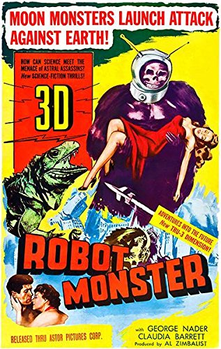 Robot Monster (1953) Vintage Sci-Fi Movie Poster - Classic 1950s Horror Film Collectible for Home Theater & Man Cave Decor