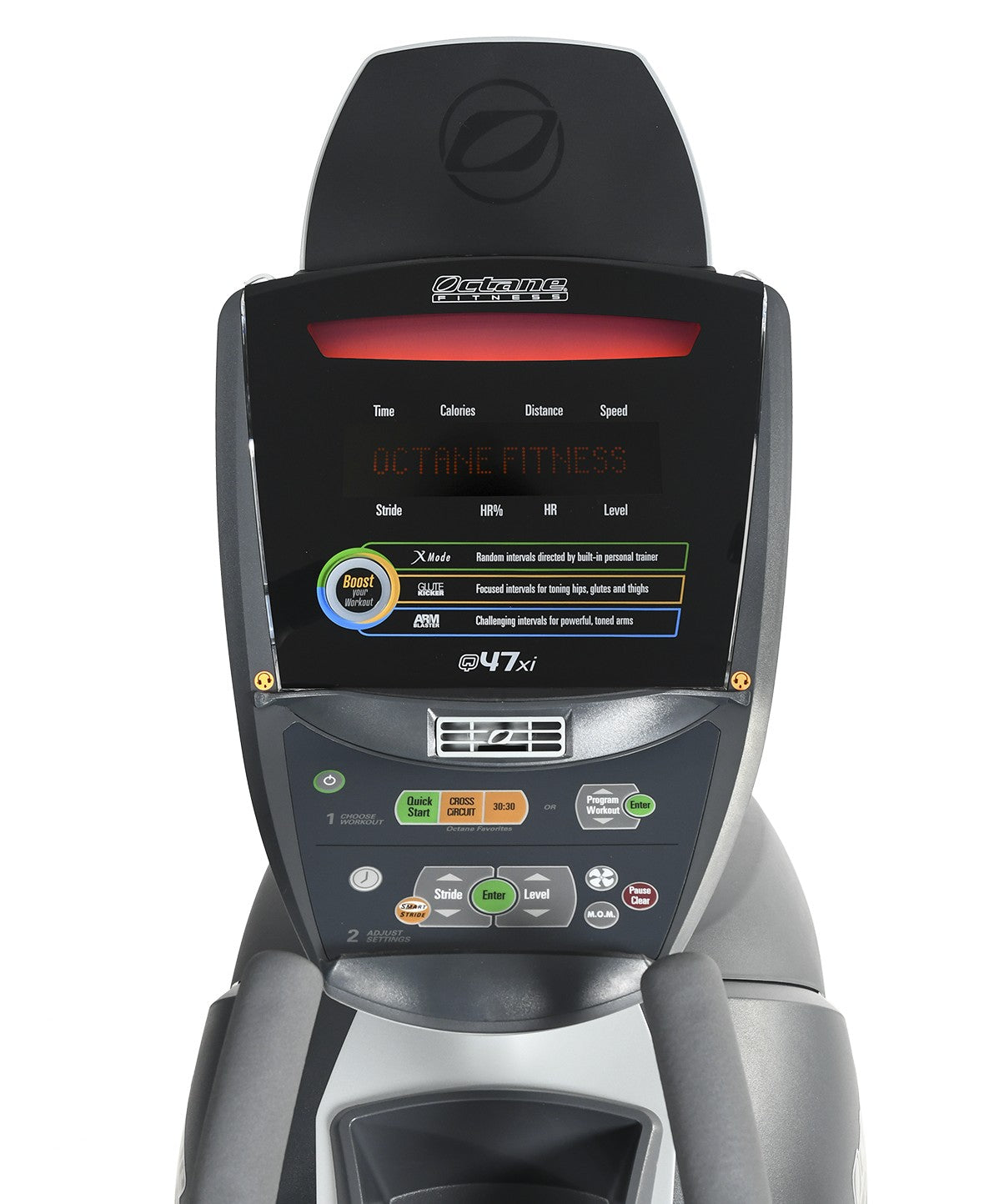 Q47XI Elliptical Cross Trainer Machine - Low Impact Cardio Exercise Equipment for Home Gym, Full Body Workout with LCD Monitor - Perfect for Weight Loss & Fitness Training