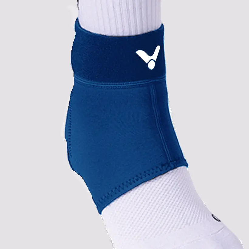 Victor SP193 F Ankle Support Brace - Adjustable Compression Wrap for Injury Recovery & Sports Protection (Blue) - Perfect for Basketball, Running & Daily Wear