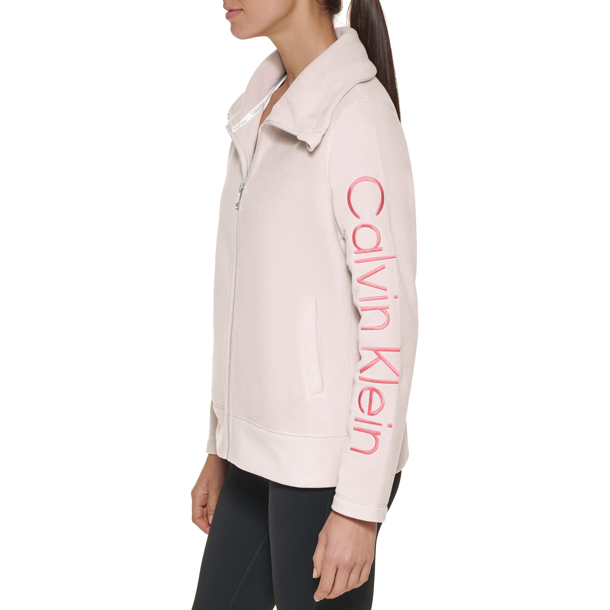 Calvin Klein Performance Women's Tech Fleece Jacket - Lightweight Warm Winter Running Hoodie for Outdoor Sports & Casual Wear
