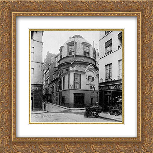Eugene Atget Paris 1898 - The Old School of Medicine Art Print | 15x15 Gold Ornate Framed with Double Mat | Vintage Museum Quality Wall Decor | Perfect for Living Room, Office or Gallery Display