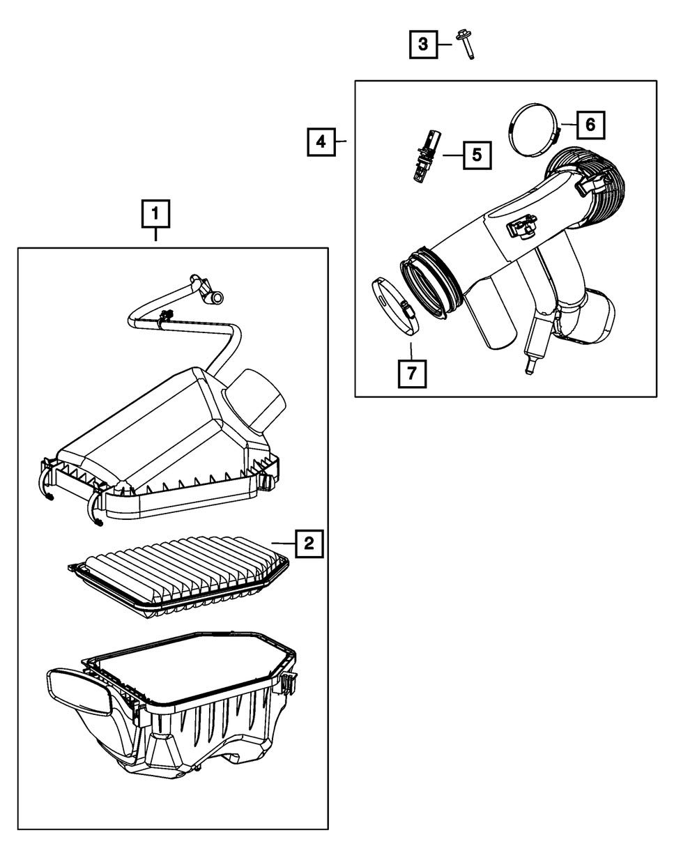 Genuine Mopar 4627065-AD Clean Air Hose - Replacement Part for Dodge, Jeep, Chrysler Vehicles - Perfect for Engine Maintenance & Performance Upgrades