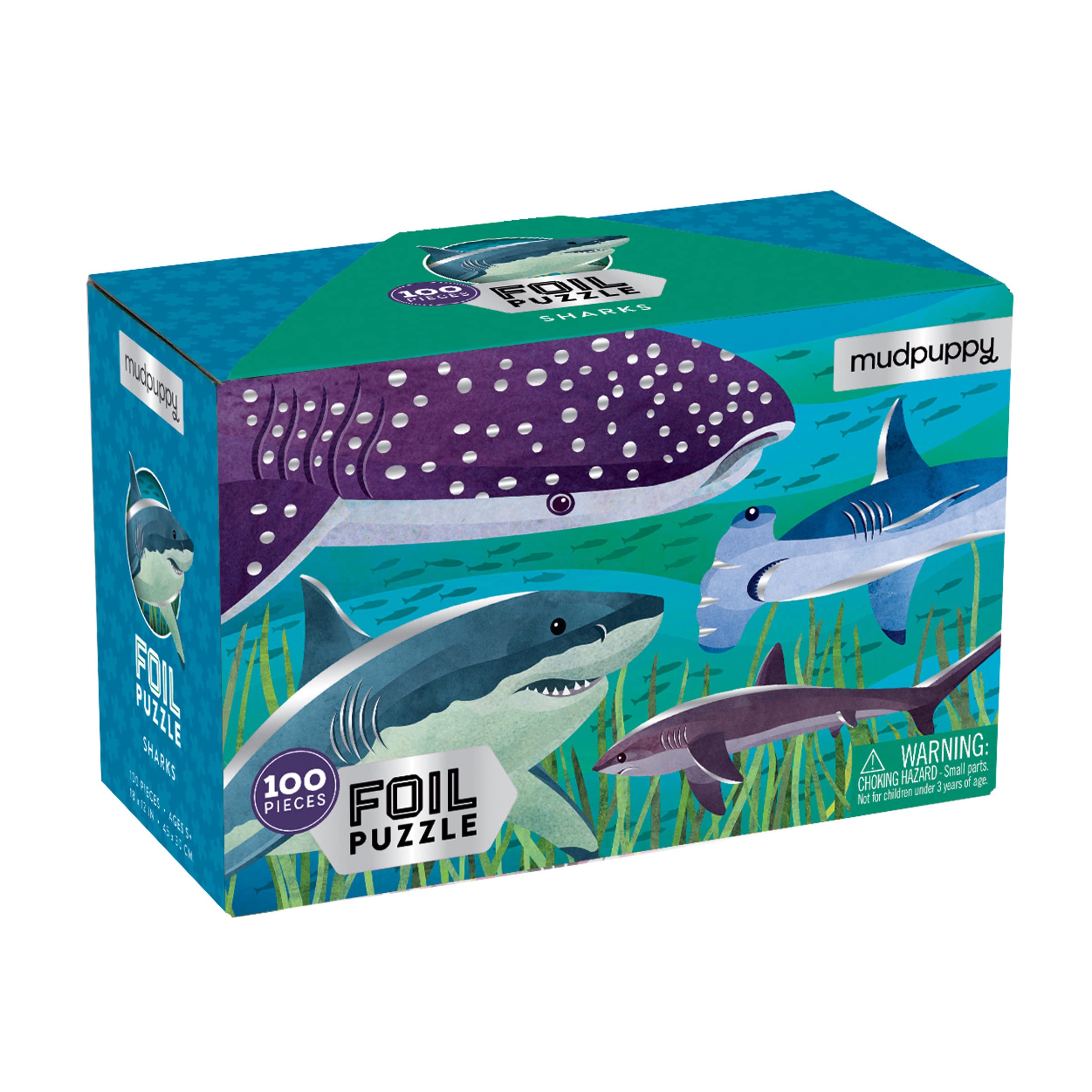 Shark Foil Puzzle for Kids - 3D Ocean Animal Jigsaw Puzzle - Fun & Educational STEM Toy for Boys & Girls - Perfect for Birthday Gifts, Classroom Activities & Family Game Night