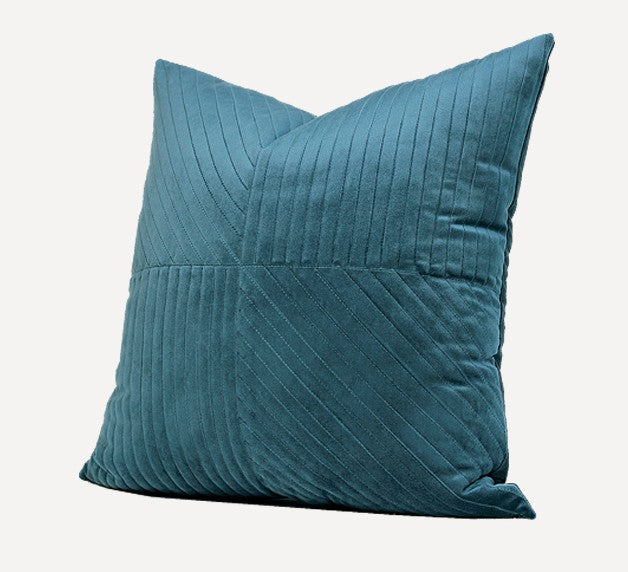 Modern Blue Large Square Decorative Throw Pillows for Couch - Soft Sofa Pillow Covers for Living Room, Bedroom & Home Decor