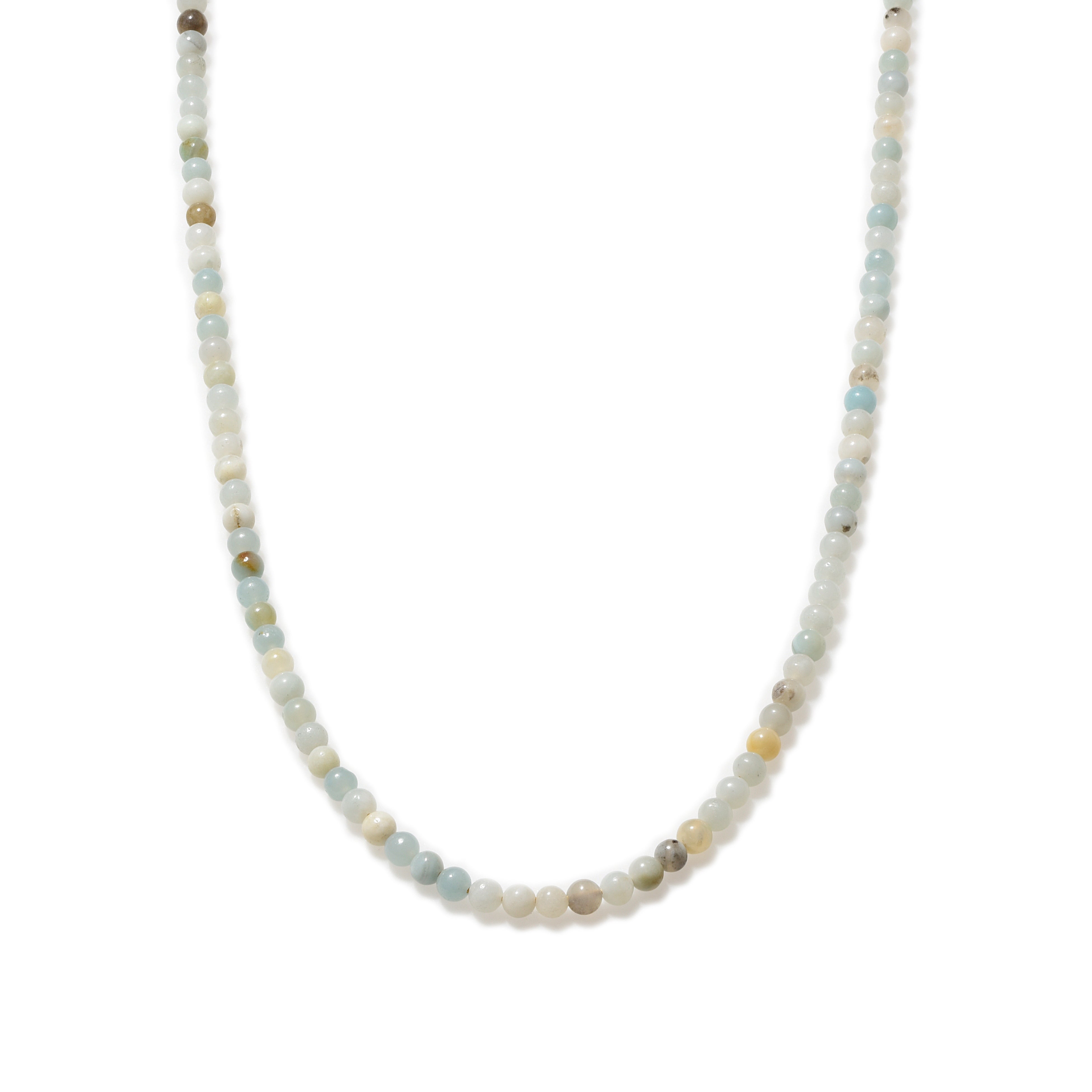 Amazonite Beaded Necklace for Women - Mini Healing Stone Jewelry for Stress Relief & Positive Energy - Perfect for Meditation, Yoga & Spiritual Gifts
