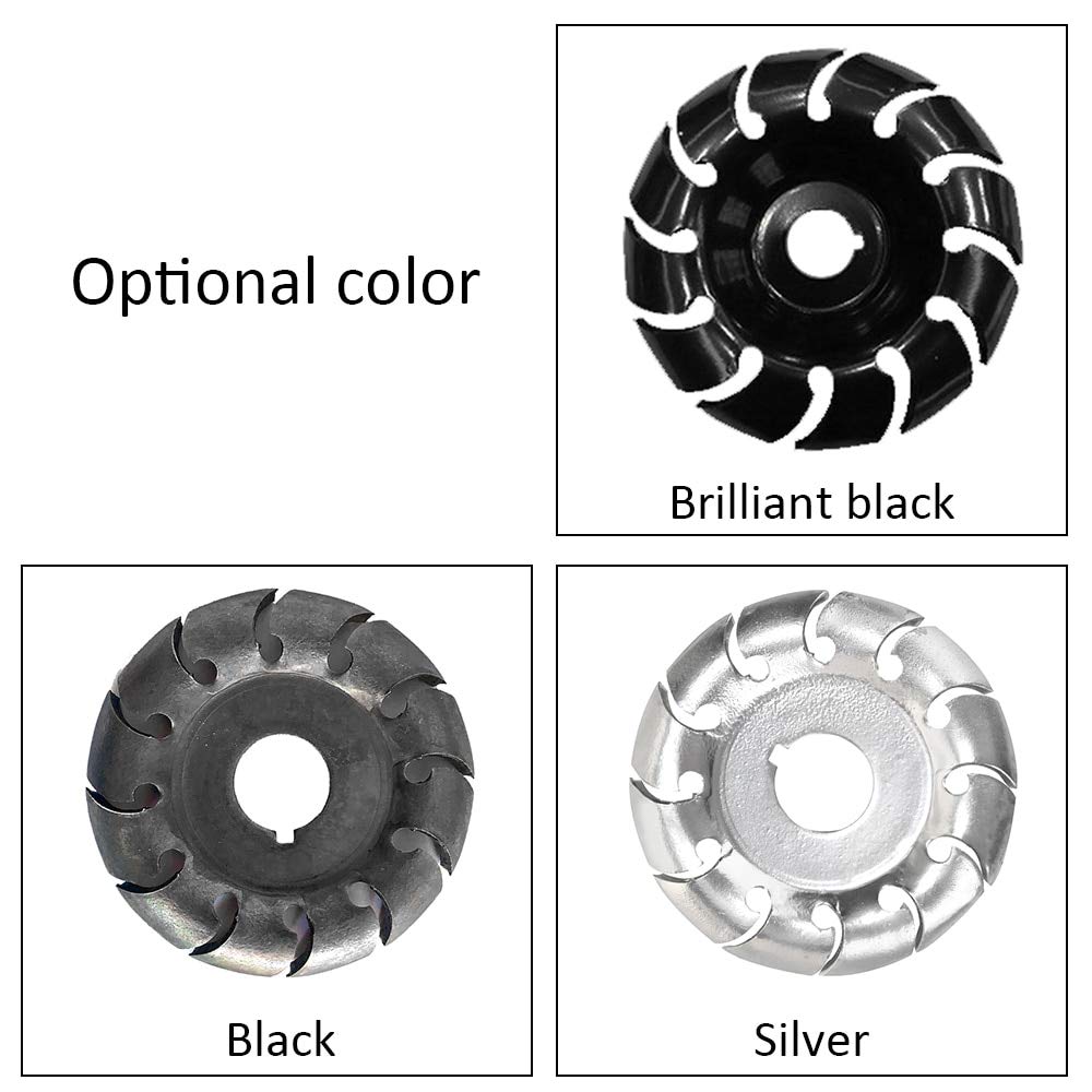 High Hardness 65mm Wood Carving Disc - 12 Teeth 16mm Bore Angle Grinder Attachment for Woodworking & DIY Projects | Perfect for Shaping, Trimming & Carving Wood (Black)