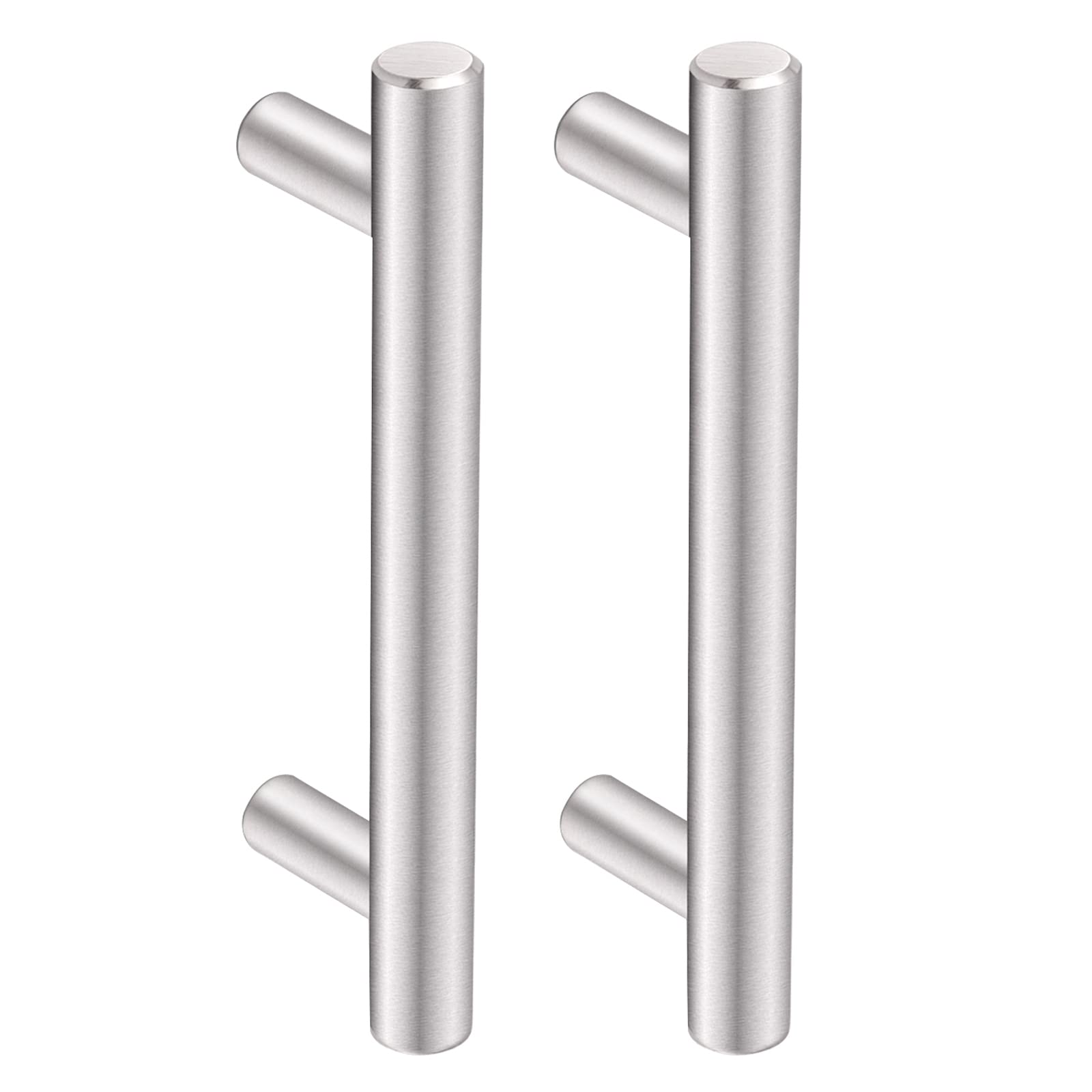 Probrico 15 Pack 3 Inch Hole Center Kitchen Cabinet Handles - Brushed Nickel Euro T Bar Drawer Pulls - Stainless Steel Cupboard & Dresser Handles (5