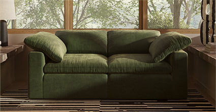 2-Seat Aspen Modular Sofa - Modern Sectional Couch for Small Spaces, Living Room, Apartment & Office - Comfortable & Stylish Home Furniture