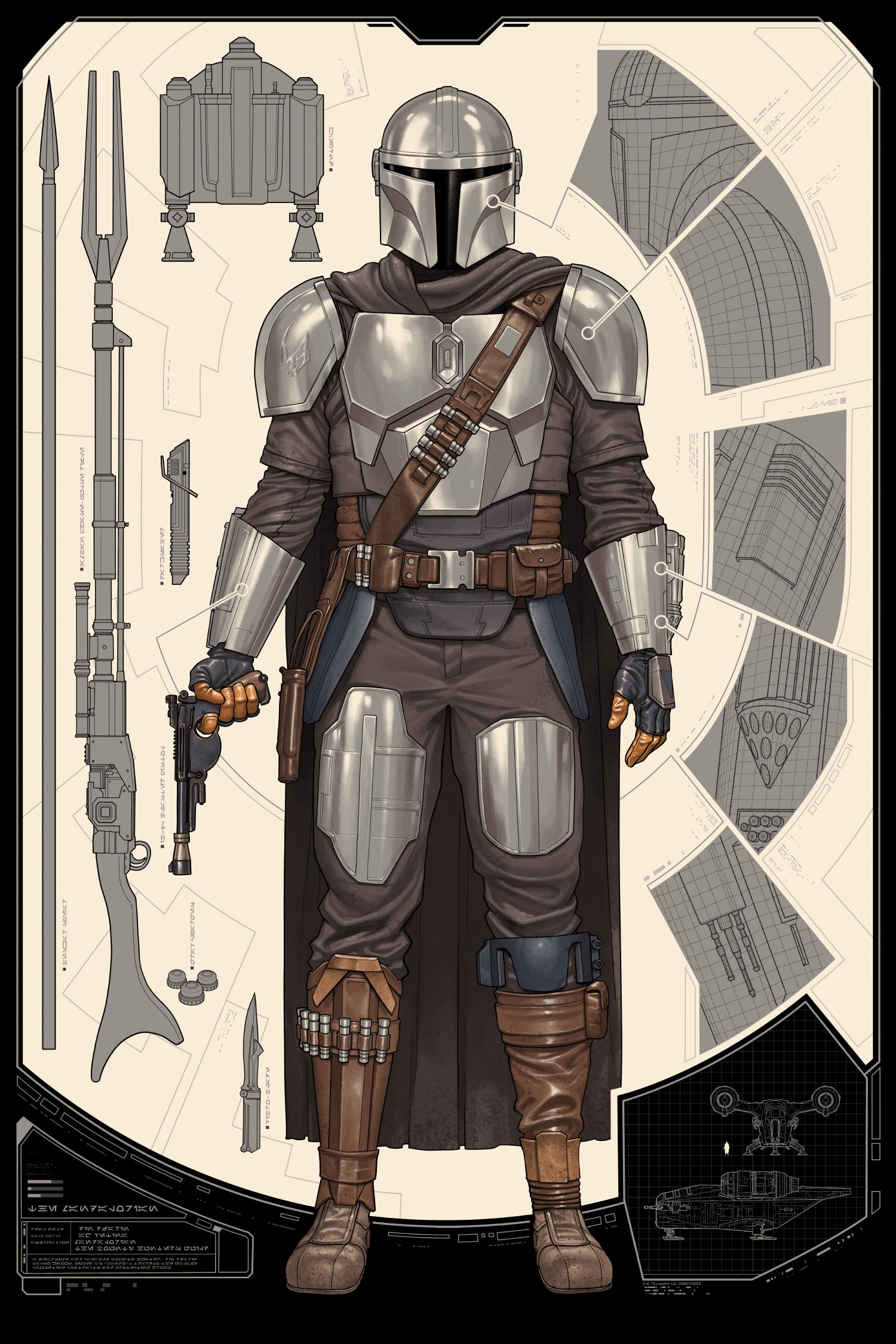 The Mandalorian Poster - Premium Star Wars Wall Art for Home & Office Decor - Perfect for Fans, Gifts & Collectibles