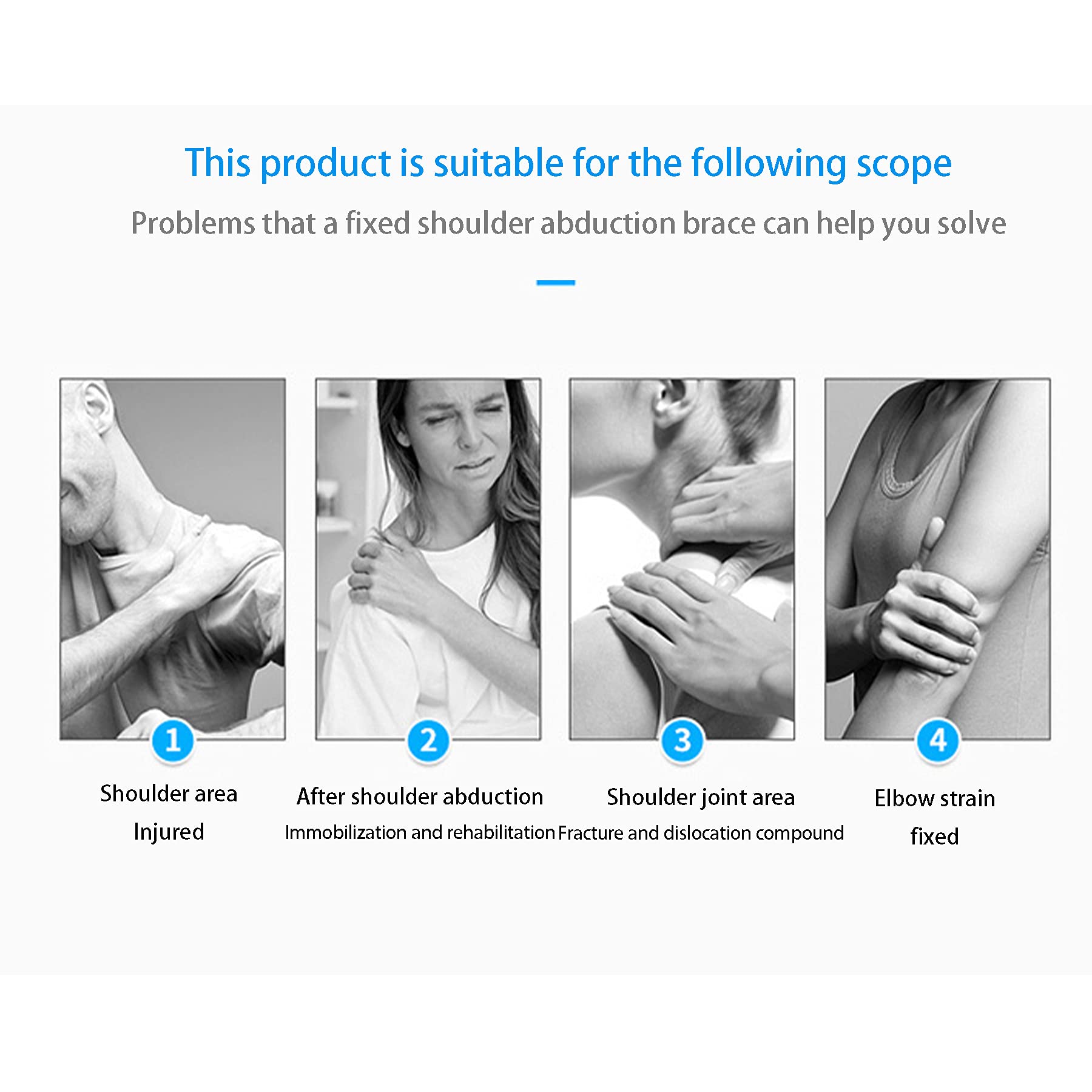 Post-Op Shoulder Abduction Sling - Adjustable Arm Immobilizer for Shoulder Injuries, Fractures, Dislocations & Surgery Recovery - Comfortable Support for Broken Bones & Subluxation - Ideal for Daily Use & Physical Therapy