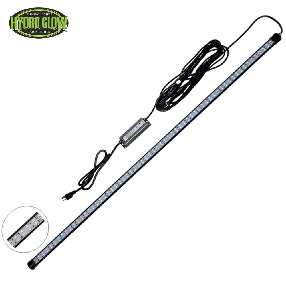 HydroGlow DockMaster DM260G 4FT Green Underwater Fishing LED Light 120V - Perfect for Night Fishing, Dock Lighting & Attracting Fish