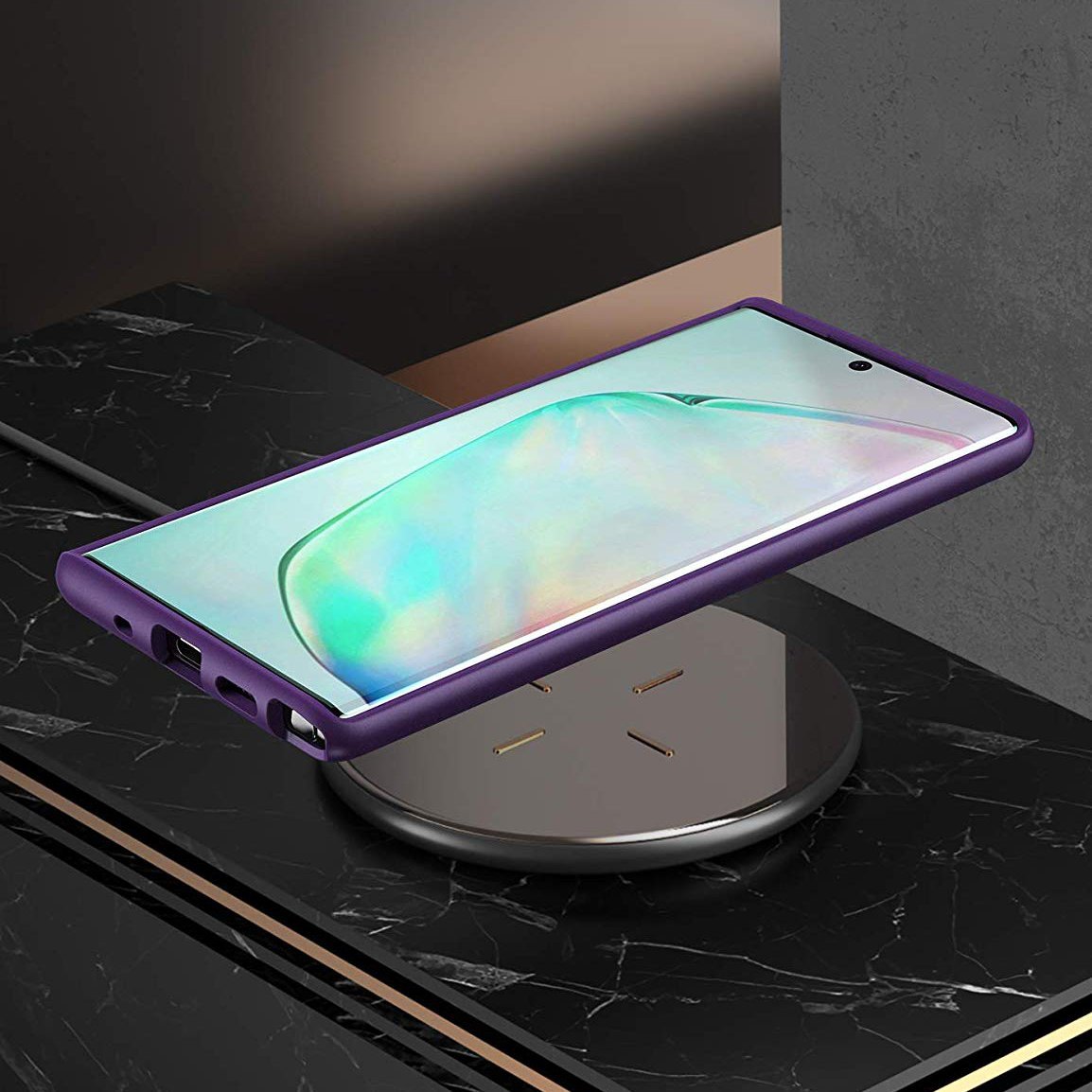 Samsung Galaxy Note10 Plus / Note10 Plus 5G Clear Protective Case - Slim Design with Shock Absorption | Perfect for Work, Travel & Everyday Use (Purple)