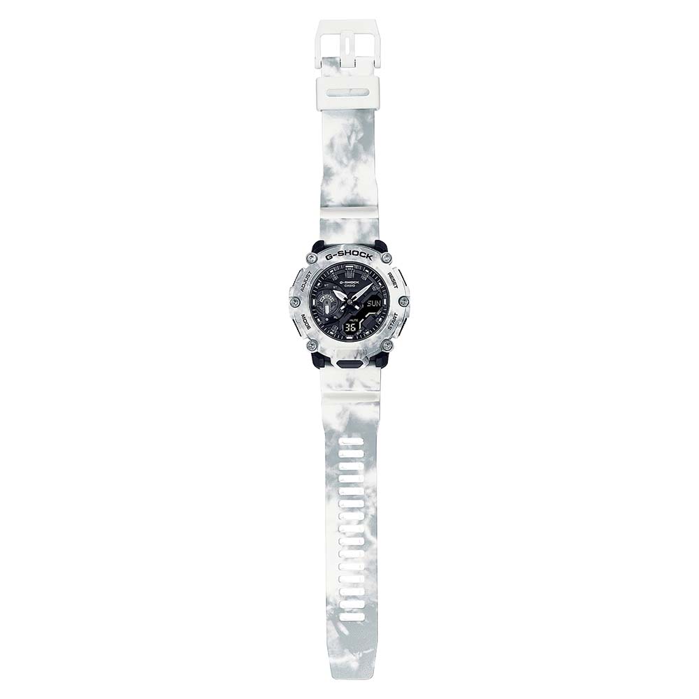 G-Shock GA2200GC-7A Men's Digital Watch - Grunge Snow Camo Design, Shock Resistant, Waterproof, for Outdoor Sports & Adventure Activities