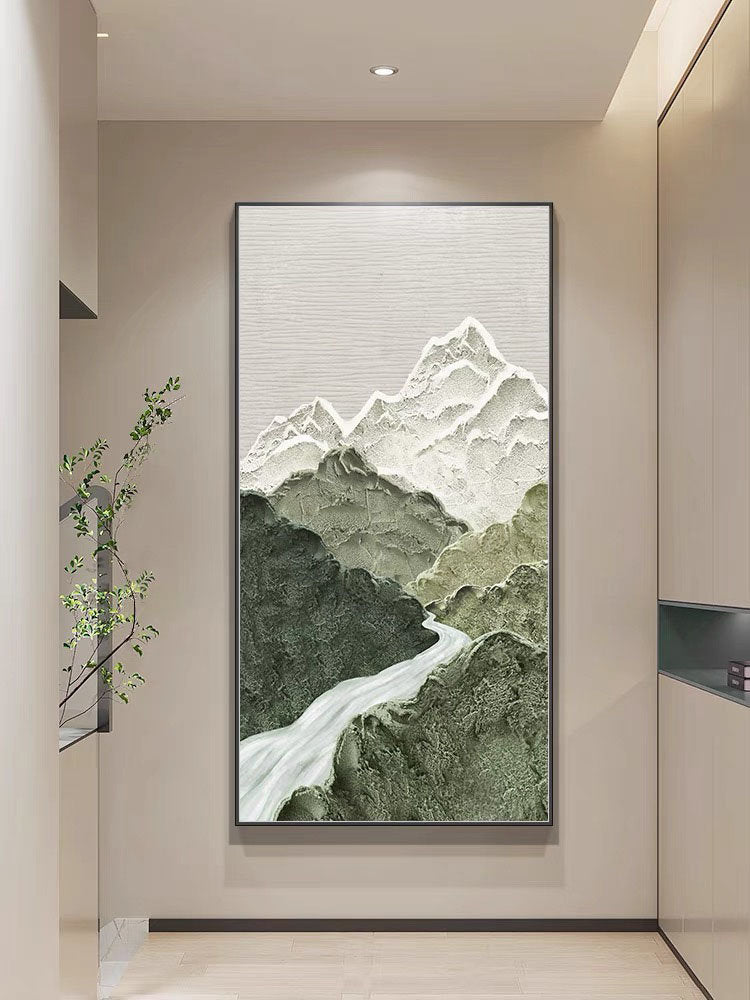 Blue & Green Abstract Wall Art Canvas Print #BG011 - Modern Home Decor for Living Room, Bedroom & Office