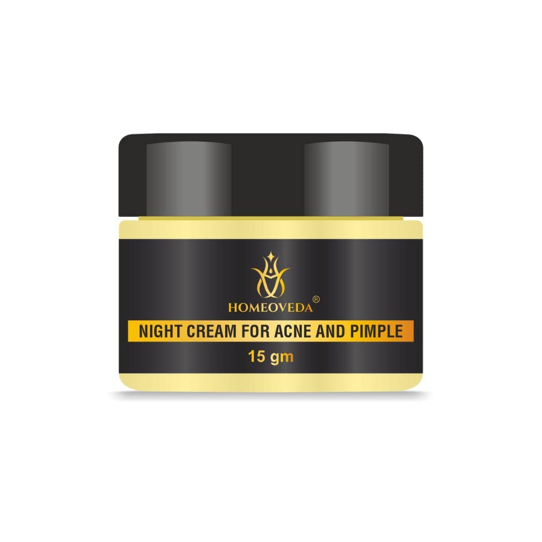 Homeoveda Handmade Acne & Pimple Removal Cream - Treats Acne Scars, Dark Spots & Blemishes with Saffron & Aloe Vera - 15g | Clear Skin Solution for Daily Face Care & Acne Treatment