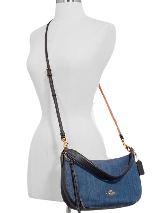 Coach Denim Sutton Crossbody Bag for Women - Stylish Blue Shoulder Purse with Adjustable Strap, Perfect for Daily Use, Travel & Shopping