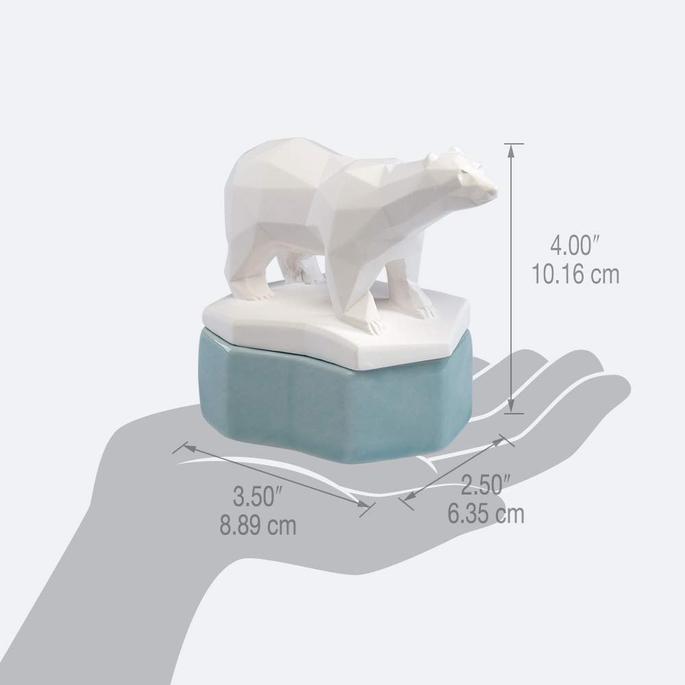 Ellia Polar Bear Porcelain Essential Oil Diffuser - Holiday Home Decor, Aromatherapy Gift for Christmas, Winter & Cozy Home Scents