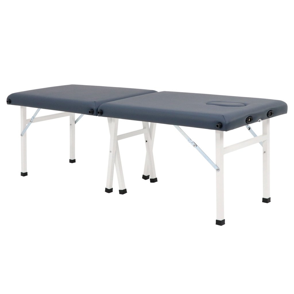 24'' Portable Massage Table with Carrying Case - Adjustable Height, Durable & Lightweight for Home/Professional Use - Royal Blue | Perfect for Therapists, Spa, Chiropractic & Home Relaxation