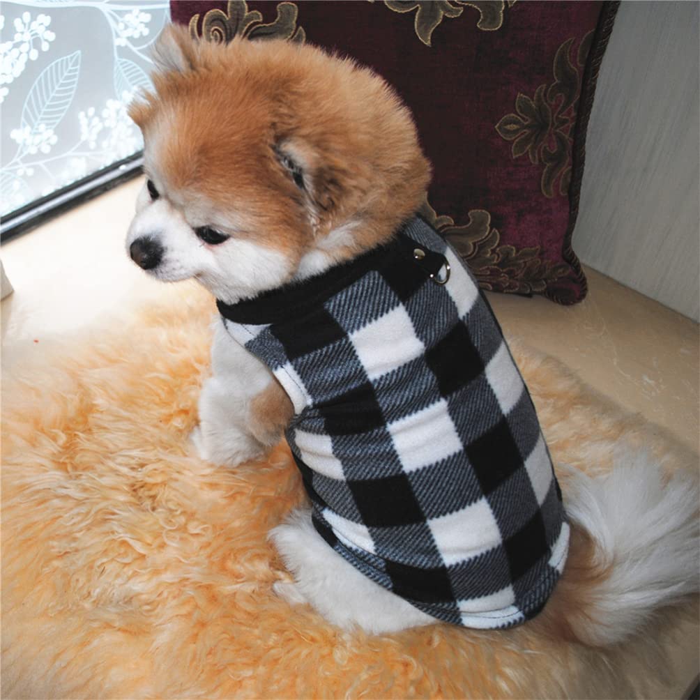 POPETPOP 4pcs Warm Dog Coats - Fleece Winter Vest for Small Pets - Christmas Costume & Outdoor Wear