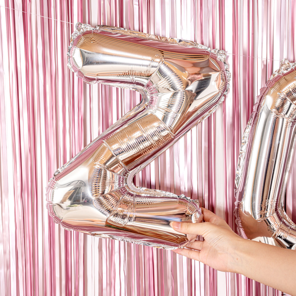 Balloonify Silver Mylar Letter Z Balloon - 16 Inch Large Alphabet Foil Balloon for Birthday Parties, Baby Showers & Graduation Decorations - 1 Count Box