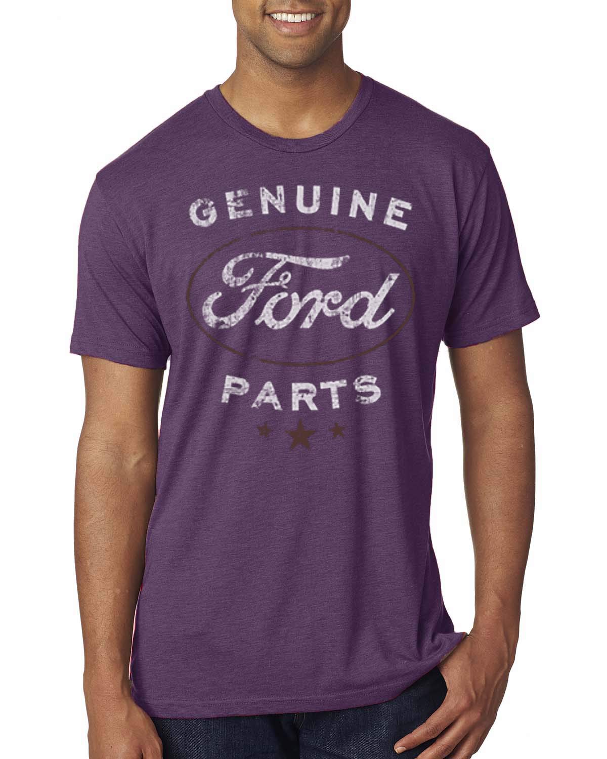Vintage Distressed Genuine Ford Parts Cars & Trucks Mens Premium Tri-Blend T-Shirt - Perfect for Car Enthusiasts, Mechanics & Vintage Ford Lovers