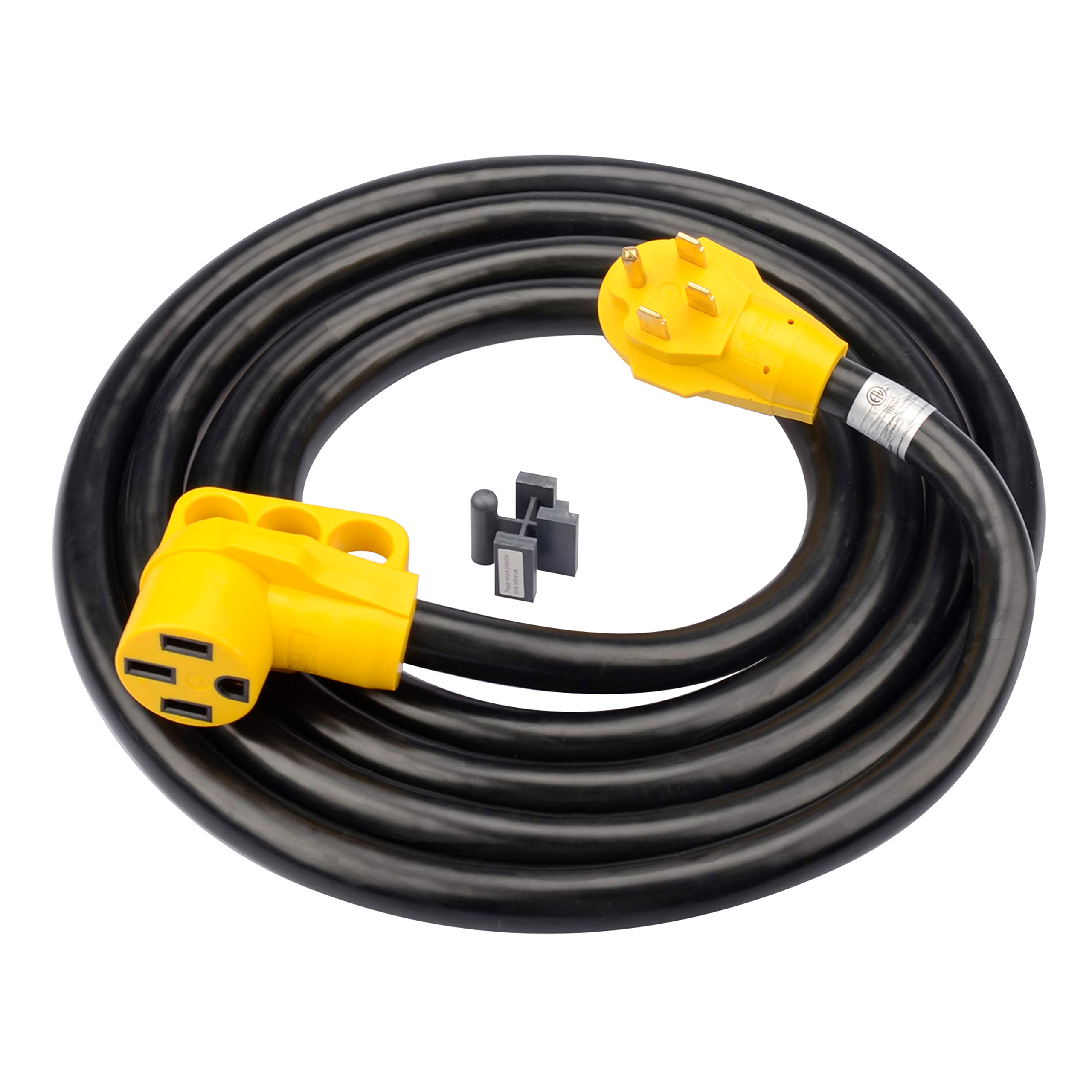 LifeSupplyUSA 15 ft Heavy Duty Extension Cord - Indoor/Outdoor Flexible Power Cable for Home, Garden & Power Tools | Weather Resistant & Durable for Workshops, Holiday Lights & DIY Projects