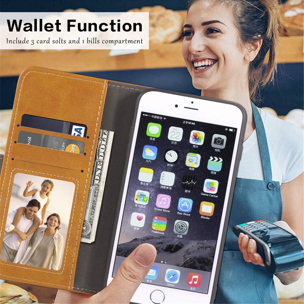 Premium Leather Wallet Case for Tecno Pop 4 LTE (6.52