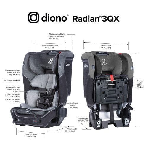 Diono Radian 3QX All-in-One Convertible Car Seat for Toddlers & Kids - Safe & Comfortable for Travel, School, and Family Road Trips