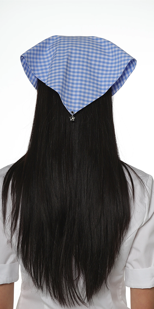 Blue Gingham Bandana - Stylish & Breathable Cotton Scarf for Men & Women - Perfect for Outdoor Activities, Fashion Accessories, and Headwear