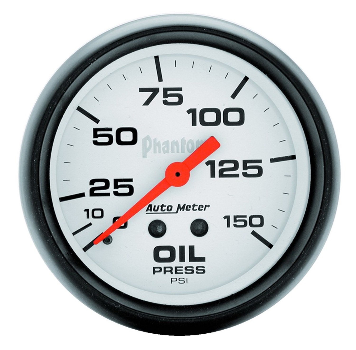 Auto Meter 5823 Phantom Mechanical Oil Pressure Gauge - Accurate Engine Oil Monitoring for Cars, Trucks & Performance Vehicles - Perfect for Racing, Off-Road & DIY Automotive Maintenance
