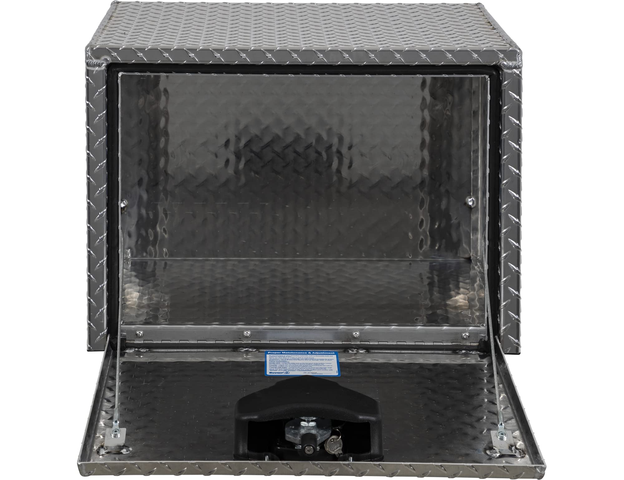 Diamond Tread Aluminum Underbody Truck Tool Box with Compression Latch - 18x18x24 Inch Heavy Duty Storage & Organization | Made in USA | Perfect for Construction, Farming & Off-Road Work Trucks