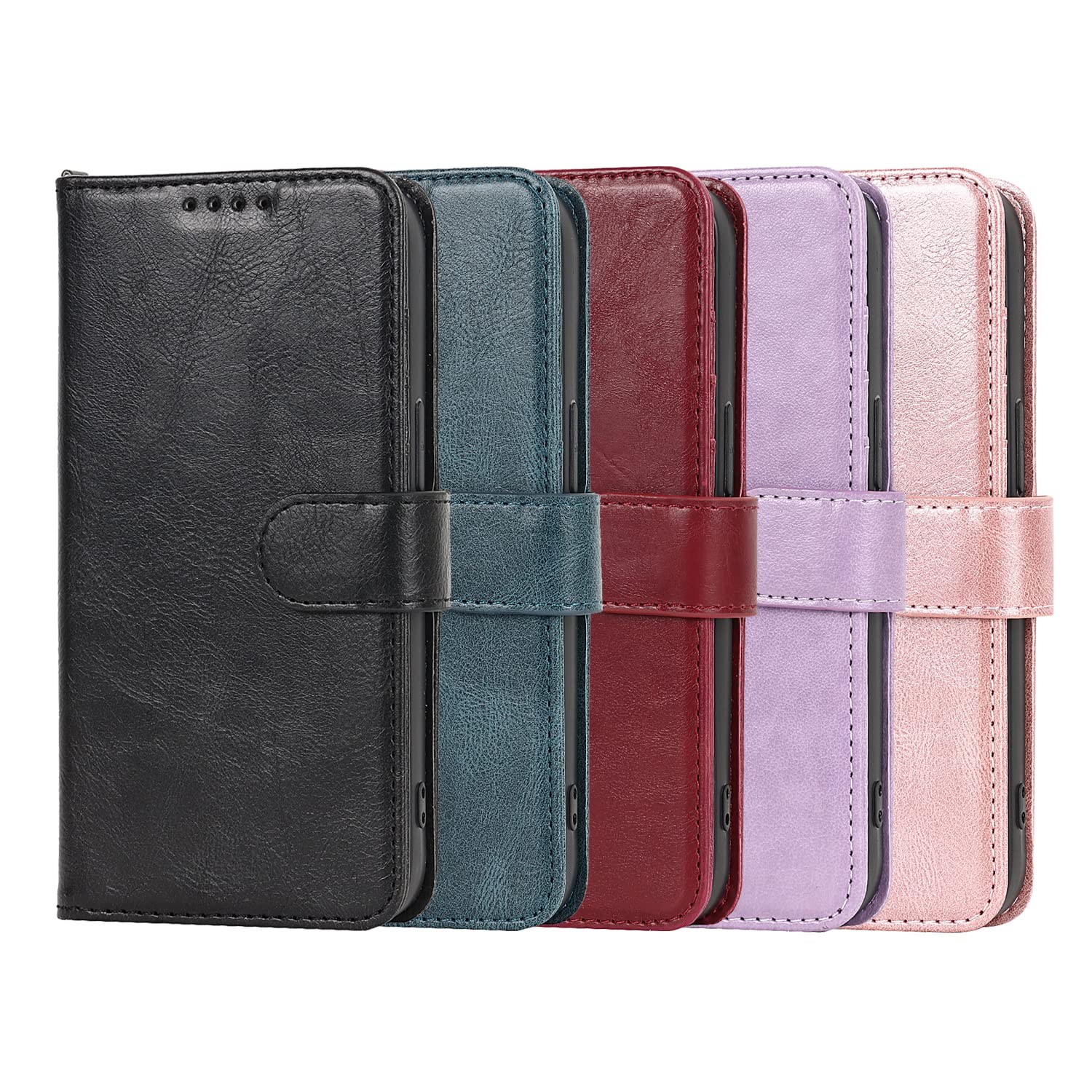 Sailor Tech Magnetic Wallet Phone Case for iPhone 13 Pro Max - Leather Flip Folio Cover with RFID Blocking & 4 Card Holder | Compatible with MagSafe Wireless Charger | Wristband Included (Pink) - Perfect for Travel, Shopping & Everyday Use
