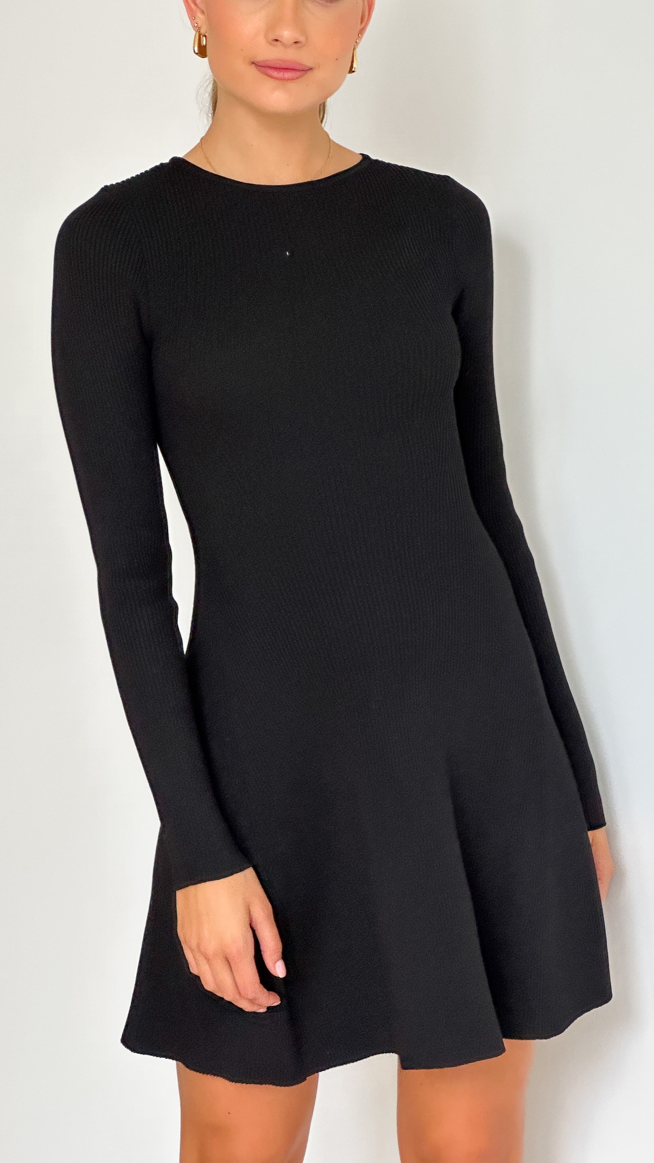 Amity Mini Dress for Women - Elegant Black Bodycon Dress for Night Out, Party, or Date Night