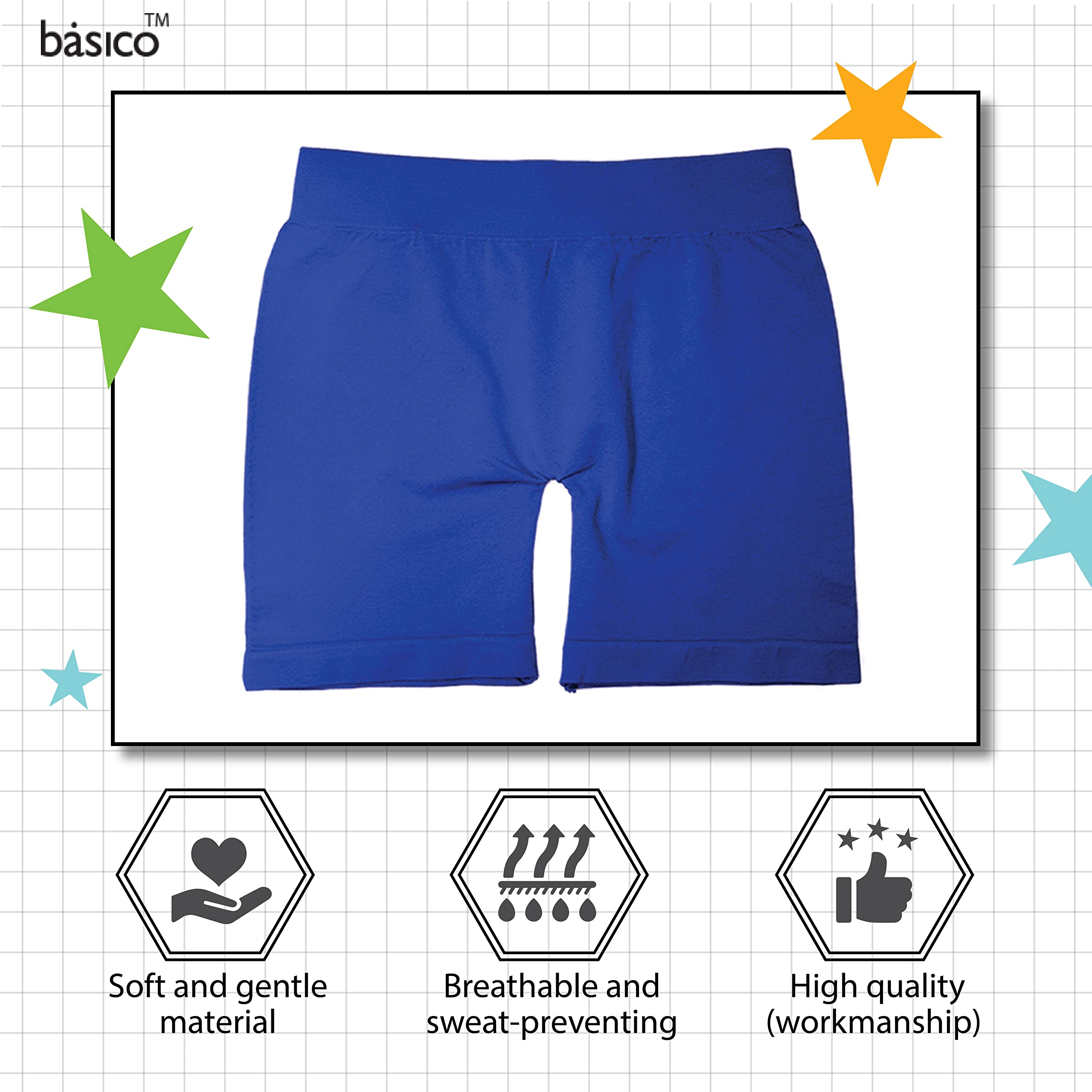 6/12 Pack Girls Dance Bike Shorts - Soft & Stretchy Under Dress Shorts for Playground, Sports, Skirts - Perfect for Ballet, Gymnastics & Everyday Play