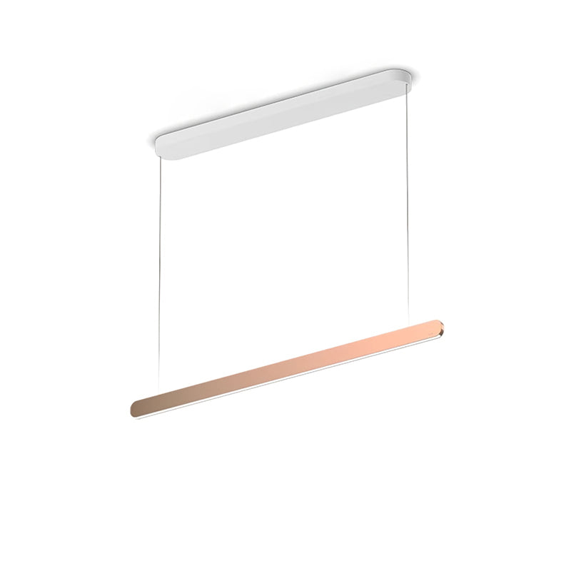 Modern Linear Pendant Light - Adjustable LED Hanging Lamp for Kitchen Island, Dining Room & Office - Sleek Minimalist Design with Warm/Cool Lighting Options