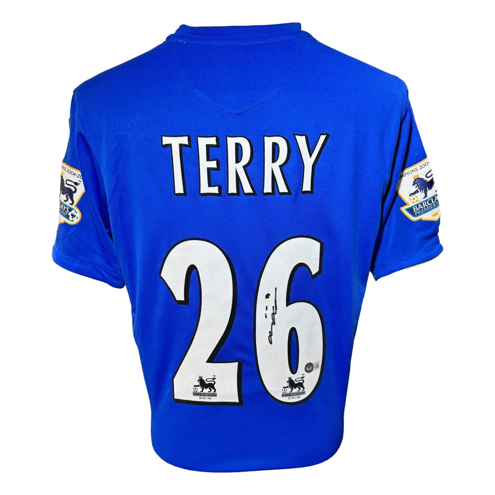 Authentic John Terry Chelsea FC Signed Soccer Jersey - Blue Nike BAS COA - Perfect for Fans, Collectors & Memorabilia Displays