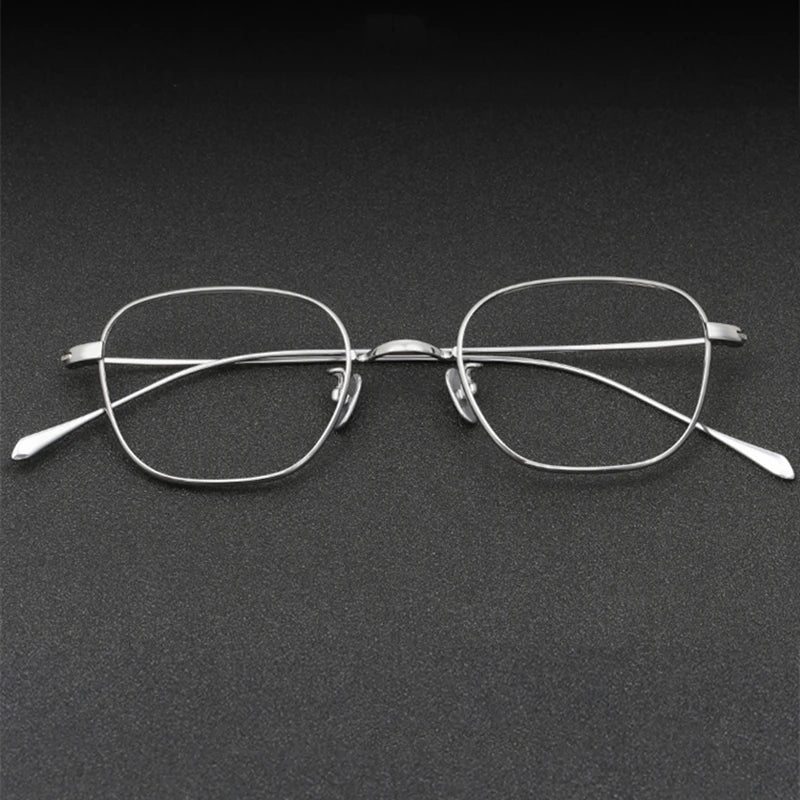 Stylish Black Unisex Titanium Square Eyeglasses - Lightweight 199g for Work, Reading & Fashion