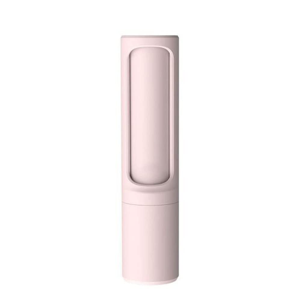 Rotating Lint Roller for Clothes - Reusable Pet Hair Remover & Dust Brush - Pink, 18.3cm - Perfect for Home & Travel