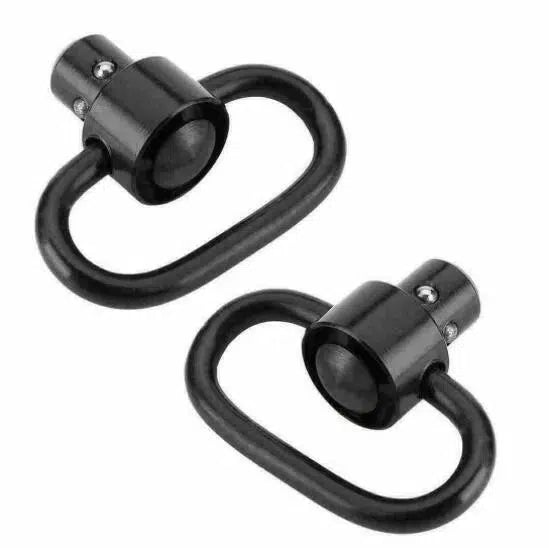 Heavy Duty Push Button QD Sling Swivel 1.38'' Loop - Quick Detach Rifle Sling Mount for Hunting, Shooting & Tactical Use
