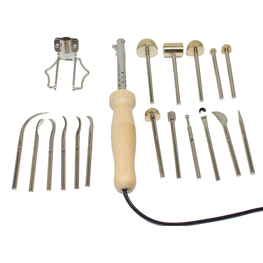110V Electric Fabric Flower Maker Machine - 17 Heads Artificial Flower Ironing Tool Set for DIY Home Decor, Wedding, Party & Craft Projects
