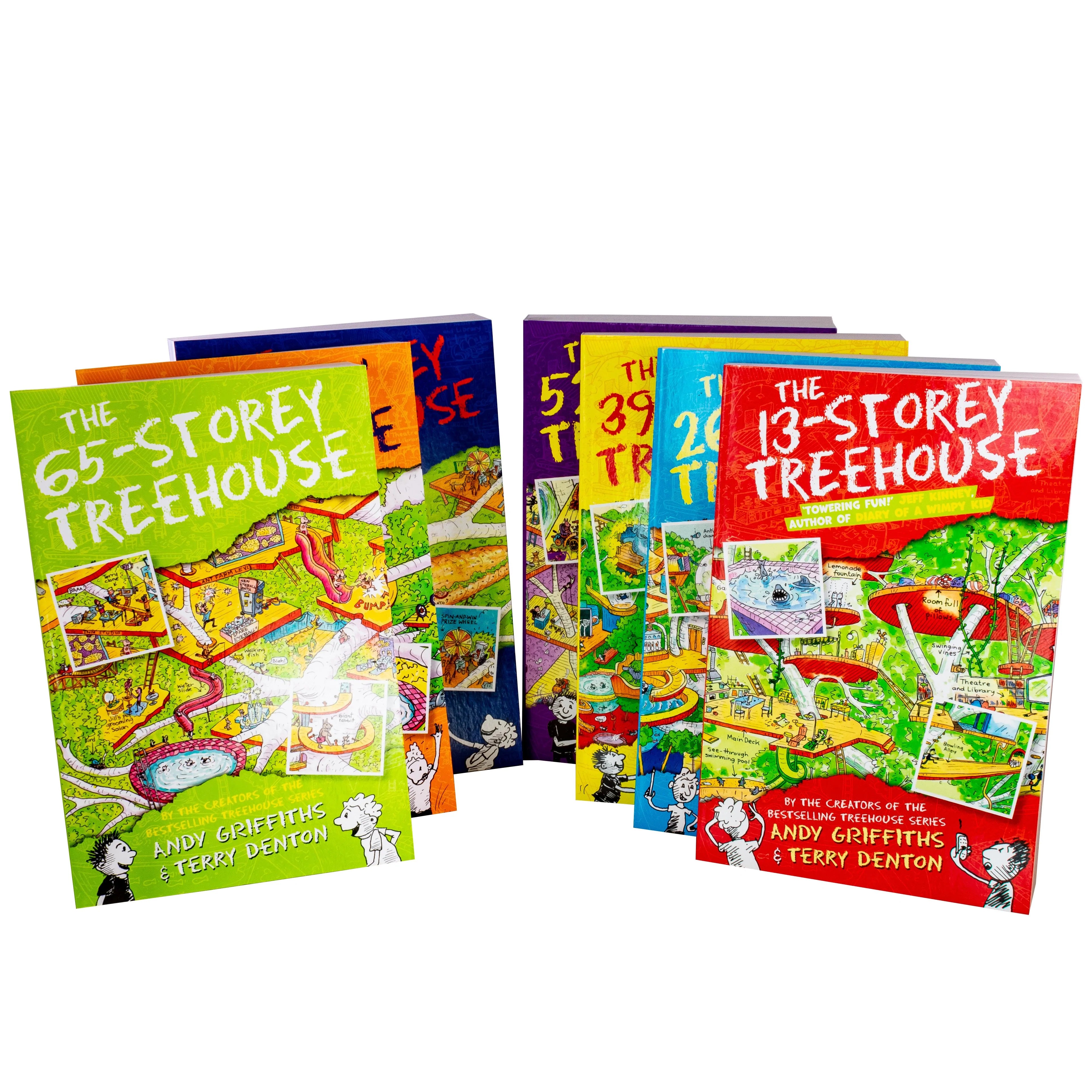 Andy Griffiths The Treehouse 7-Book Collection (13, 26, 39, 52, 65, 78 & 91 Storey Treehouse Series) - Fun Children's Adventure Books for Reading, Gifts & Classroom Storytime