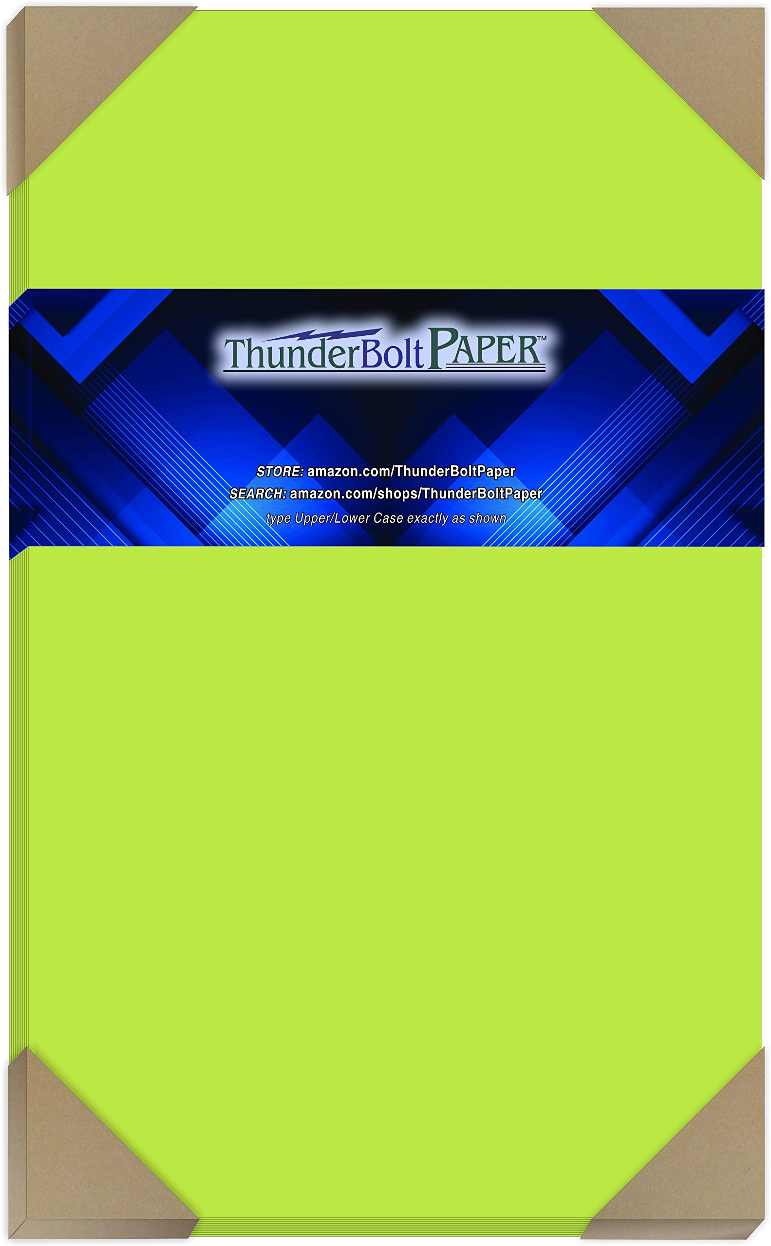 25 Bright Lime Green 65lb Cardstock Paper - 8.5 x 14 Inches Legal Size & Menu Paper - Premium Smooth Printable Surface for Vibrant Colors - Perfect for Menus, Flyers, Invitations & Craft Projects
